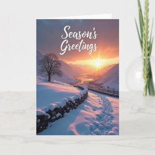 Gouden Winter Kerstkaart Kaart