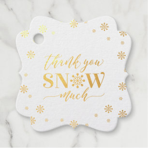 Gouden Winter Sneeuw Verjaardag, Baby Shower Bedan Bedankjes Labels