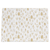  gouden winterpatroon White - grote cadeautas (Voorkant)