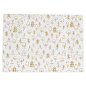  gouden winterpatroon White - grote cadeautas (Achterkant)