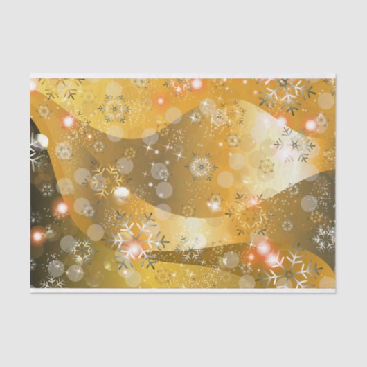 gouden winterschopflakken en lichte winters tissuepapier (Voorkant)