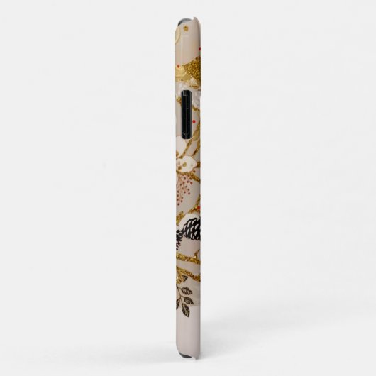 Gouden wintersneeuw - Kerstmis Case-Mate iPhone Case (Achterkant/rechts)