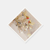 Gouden wintersneeuw - Kerstmis Servet (Hoek)