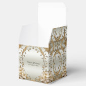 Gouden Witte Bloemen Favoriete Doos Bedankdoosjes (Geopend)