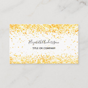 Gouden witte confetti visitekaartje