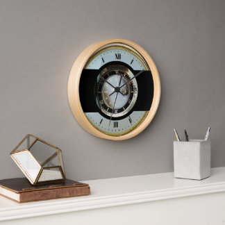 gouden witte en zwarte moderne klok