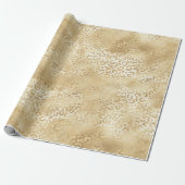 Gouden witte Ombre Leopard Cadeaupapier (Uitgerold)