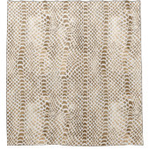 Gouden witte slangenprint douchegordijn (Voorkant)