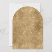 Gouden Witte Sparkle Quinceañera Ballonuitnodiging Kaart (Achterkant)