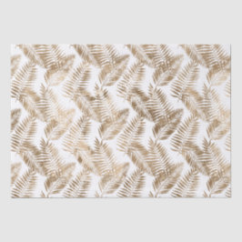 Gouden witte tropische bladeren tissuepapier