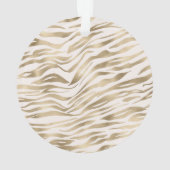 Gouden witte zebra print ornament (achterkant)