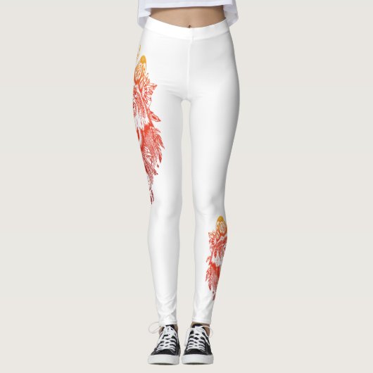 gouden wolf leggings (Voorkant)