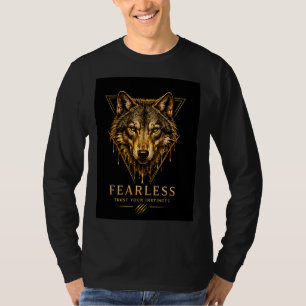 Gouden Wolf Onbevreesd Dier 🐺 T-shirt