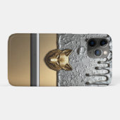Gouden Wolf Reliëf Met Metaal Druppel Effect 🐺 Case-Mate iPhone Case (Achterkant (horizontaal))