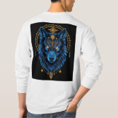 Gouden wolf t-shirt (Achterkant)