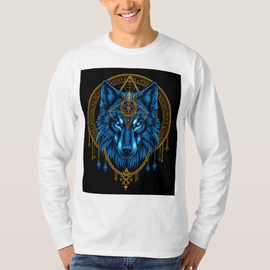 Gouden wolf t-shirt (Voorkant)