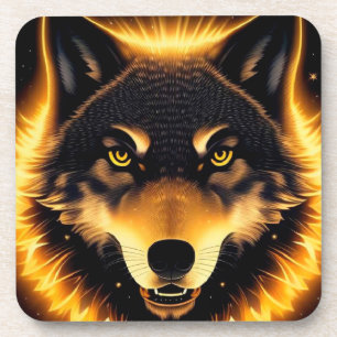 🐺 Gouden Wolfengezicht voor Modern Drink Decor Bier Onderzetter