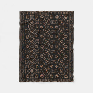 Gouden wortels: zwart en tribale Marokkaanse elega Fleece Deken