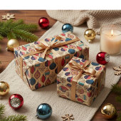 gouden Xmas Ornamenten inpakpapier