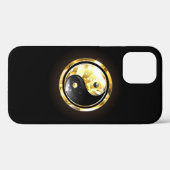 Gouden Yin Yang op zwart Case-Mate iPhone Case (Achterkant (horizontaal))