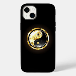 Gouden Yin Yang op zwart Case-Mate iPhone 14 Plus Hoesje