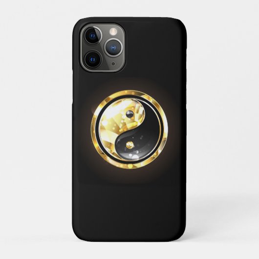 Gouden Yin Yang op zwart Case-Mate iPhone Case (Achterkant)
