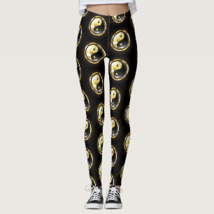 Gouden Yin Yang op zwart Leggings
