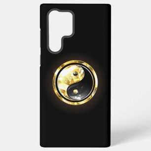 Gouden Yin Yang op zwart Samsung Galaxy Hoesje