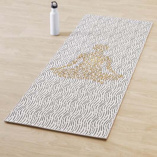 Gouden Yoga Silhouetten in Yogi Shape Yogamat (In situ)