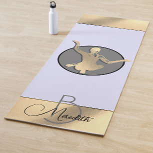 Gouden yogi silhouet yogamat