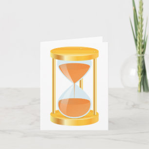 Gouden Zandloper Timer met Zandstroom Kaart