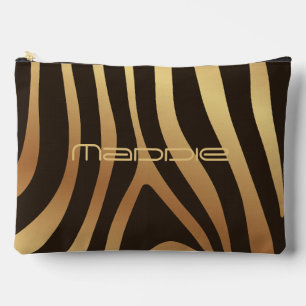 Gouden zebra strepenpatroon etui