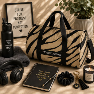 Gouden zebra strepenpatroon plunjezak