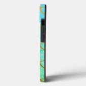 Gouden Zeemeermin Schalen Blauwgroen Patroon Monog Case-Mate iPhone Case (Achterkant / Links)