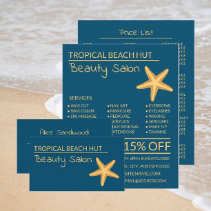Gouden Zeester, Schoonheidsspecialiste, Beauty Sal Flyer