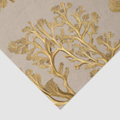 Gouden zeewier op Zandweefselpapier Tissuepapier (Detail)