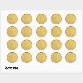 Gouden zegel Monogram Datum Antiek Botanische blad (Vel)