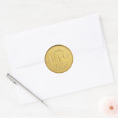 Gouden zegel Monogram Datum Antiek Botanische blad (Envelop)