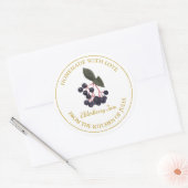 Gouden Zelfgemaakte Elderberry Jam Label | Wit (Envelop)
