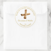 Gouden Zelfgemaakte Kaneel Kaars Label | Wit (Tas)