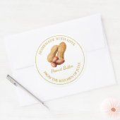 Gouden zelfgemaakte pindakaas label | Wit (Envelop)