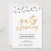 Gouden Zestig en Fabulous 60ste Verjaardag Kaart (Voorkant)