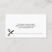 Gouden zijde stof | naaister | Op maat Visitekaartje (Achterkant)