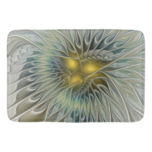 Gouden Zilveren Bloem Fantasy abstracte Fractale K Badmat