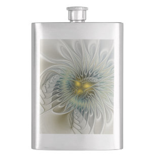 Gouden Zilveren Bloem Fantasy Abstracte Fractale K Flacon