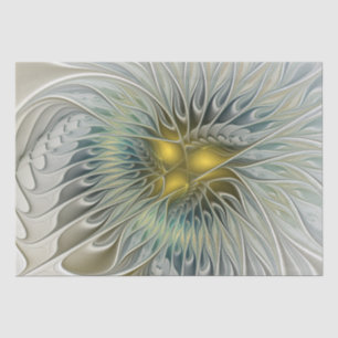Gouden Zilveren Bloem Fantasy abstracte Fractale K Tissuepapier