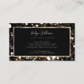 gouden zilveren glitter licht visitekaartje (Achterkant)