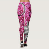 gouden zilveren leggings lang roze (Achterkant)