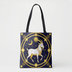 Gouden Zodiac Steenbok Design Draagtas
