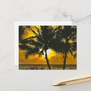 Gouden Zomer Zonsopgang Horizon Schitterende Ansic Briefkaart